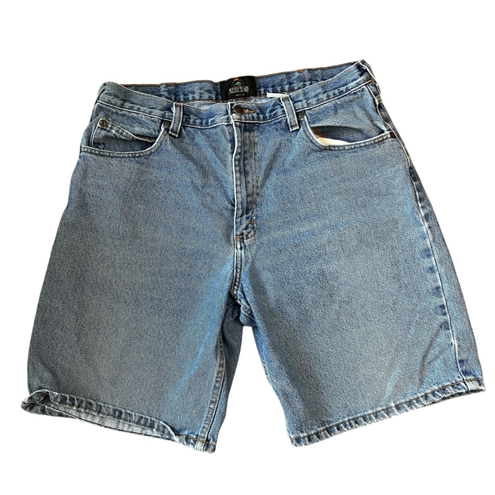 RedHead 5-Pocket Light Washed Utility Denim Shorts for Men Size 35 100% Cotten